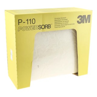 3M Spill Absorbent Sheet for Chemical Use, 68.1 L Absorbent Capacity, Yellow, 330.2mm x 279.4mm, Pack of 50 Sheets P110