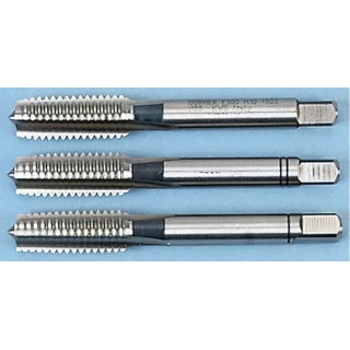 Dormer Metric Standard Hand Tap Set M7 Thread Size, Straight Flute, HSS Material, 3 Piece Set E100M7NO8