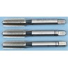 Dormer Metric Standard Hand Tap Set M7 Thread Size, Straight Flute, HSS Material, 3 Piece Set E100M7NO8