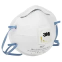 3M Disposable FFP2 Face Mask 8000 Series, 10 Per Pack, Adjustable Nose Clip, White FFP2