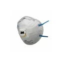 3M Disposable FFP2 Face Mask 8000 Series, 10 Per Pack, Adjustable Nose Clip, White FFP2