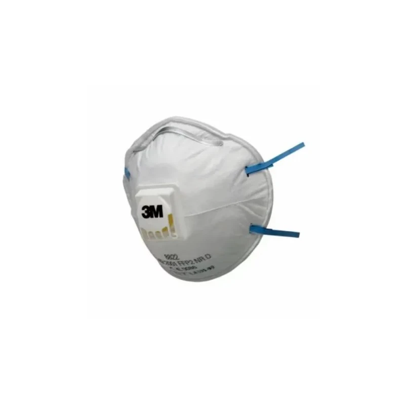 3M Disposable FFP2 Face Mask 8000 Series, 10 Per Pack, Adjustable Nose Clip, White FFP2