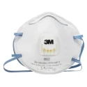 3M Disposable FFP2 Face Mask 8000 Series, 10 Per Pack, Adjustable Nose Clip, White FFP2