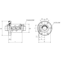 NSK Flanged Round Ball Screw Nut 46 mm Overall Length 40 mm Outside Diameter 5 mm Lead Size 20 mm Screw Shaft RNFTL2005A2.5