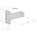 Unistrut Steel Hot Dip Galvanised Cantilever Arm 300 mm Length 135 mm Base Height 45 mm Base Width P 2663 300