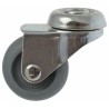 Guitel Hervieu Swivel Castor with 30 kg Load Capacity, 42 mm Rubber Wheel, Pressed Steel Frame 311507