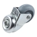 Guitel Hervieu Swivel Castor, 20 kg Load Capacity, 32 mm Rubber Wheel, Pressed Steel Frame, Bright Zinc Plated Finish 311407