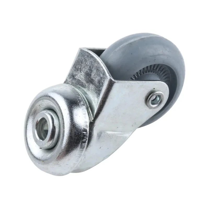 Guitel Hervieu Swivel Castor, 20 kg Load Capacity, 32 mm Rubber Wheel, Pressed Steel Frame, Bright Zinc Plated Finish 311407