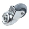Guitel Hervieu Swivel Castor, 20 kg Load Capacity, 32 mm Rubber Wheel, Pressed Steel Frame, Bright Zinc Plated Finish 311407