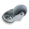 Guitel Hervieu Swivel Castor, 20 kg Load Capacity, 32 mm Rubber Wheel, Pressed Steel Frame, Bright Zinc Plated Finish 311407