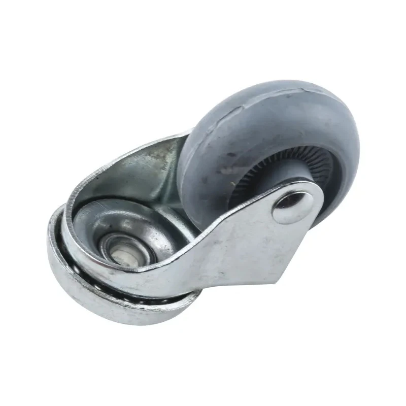 Guitel Hervieu Swivel Castor, 20 kg Load Capacity, 32 mm Rubber Wheel, Pressed Steel Frame, Bright Zinc Plated Finish 311407