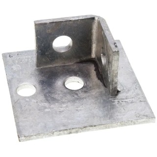 Unistrut Steel Base Plate 41mm Width 100mm Length Hot-Dip Galvanised P 2072 S1