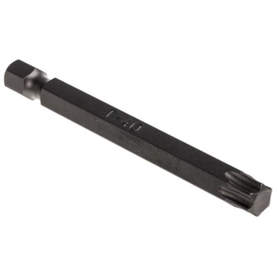 RS PRO Screwdriver Bit 6.35 mm Hex Drive, T40 Size, 70 mm Overall Length 769-147