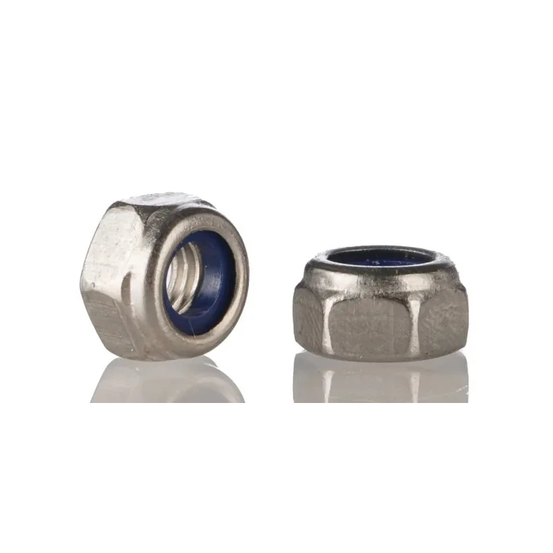 RS PRO Plain Stainless Steel Locknut M4 with Nylon Insert, DIN 985, 7mm Width, 5mm Overall Height 767-810
