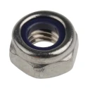 RS PRO Plain Stainless Steel Nylon Insert Locknut M6, 10mm Width, 6mm Height, DIN 985 767-832