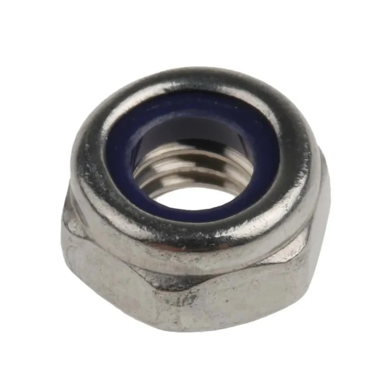 RS PRO Plain Stainless Steel Nylon Insert Locknut M6, 10mm Width, 6mm Height, DIN 985 767-832