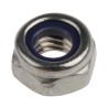 RS PRO Plain Stainless Steel Nylon Insert Locknut M6, 10mm Width, 6mm Height, DIN 985 767-832