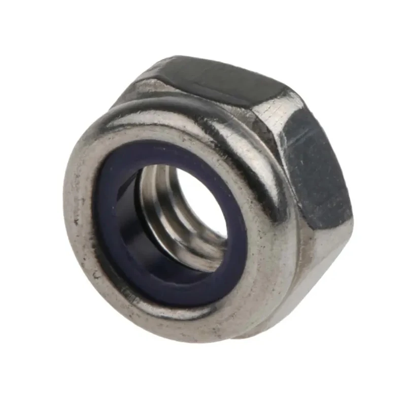 RS PRO Plain Stainless Steel Nylon Insert Locknut M6, 10mm Width, 6mm Height, DIN 985 767-832