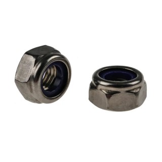 RS PRO Plain Stainless Steel Nylon Insert Locknut M10, 17mm Width, 10mm Height, DIN 985 767-854