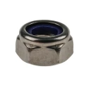 RS PRO Plain Stainless Steel Nylon Insert Locknut M10, 17mm Width, 10mm Height, DIN 985 767-854