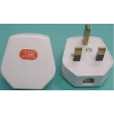 RS PRO 13A 250V UK Mains Plug White Thermoplastic Cable Clamp 269-8722