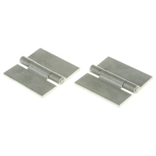 Pinet Aluminium Butt Hinge Rivet Fixing 50 mm x 50 mm x 3 mm Black Anodised 270-2764