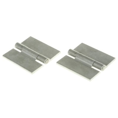 Pinet Aluminium Butt Hinge Rivet Fixing 50 mm x 50 mm x 3 mm Black Anodised 270-2764