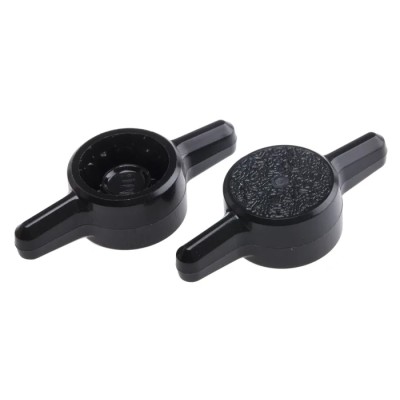 RS PRO Black Acetal Thermoplastic 2-Arm Clamping Knob Unthreaded Hole, 30 mm Diameter, M6 Thread, 8 mm Thread Length 771-752