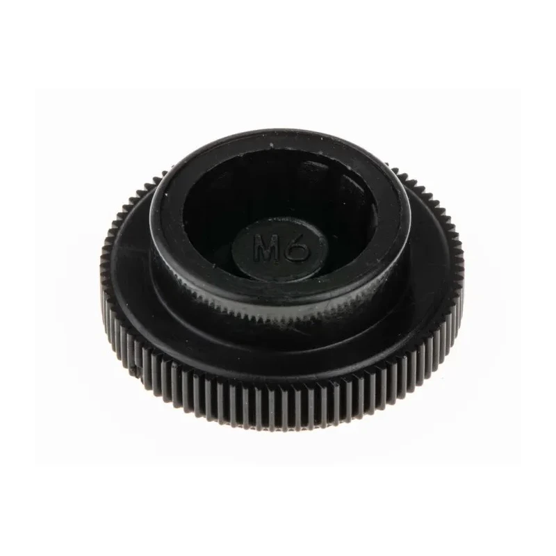 RS PRO Black Acetal Knurled Clamping Knob, Unthreaded Hole, Knob Diameter 19 mm, Thread Length 8mm 771-689