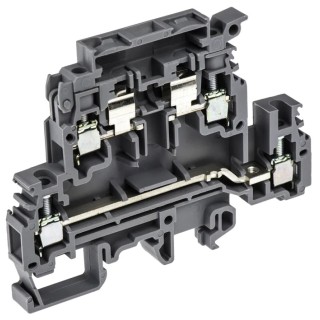 Entrelec M Series 2-Level Fused DIN Rail Terminal Block Grey, 4mm² to 6mm², Screw Termination, 630V, 6.3A 1SNA115604R2100