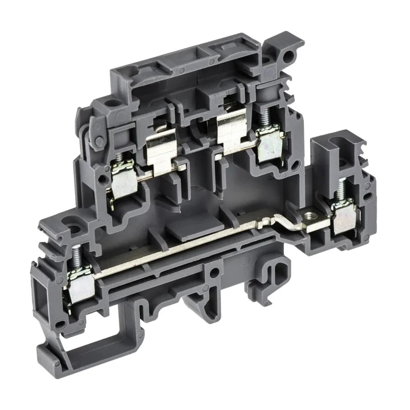 Entrelec M Series 2-Level Fused DIN Rail Terminal Block Grey, 4mm² to 6mm², Screw Termination, 630V, 6.3A 1SNA115604R2100