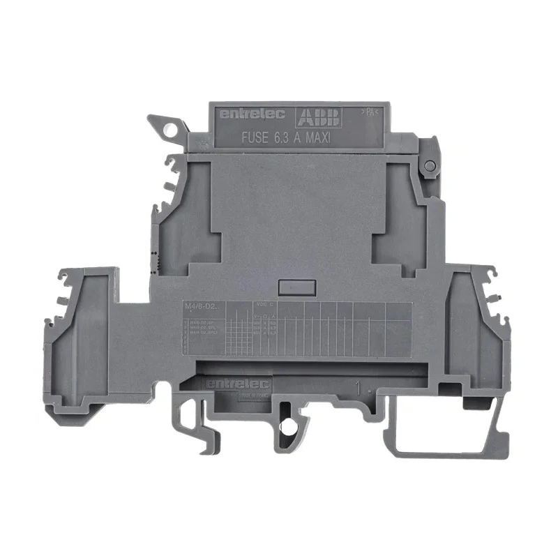 Entrelec M Series 2-Level Fused DIN Rail Terminal Block Grey, 4mm² to 6mm², Screw Termination, 630V, 6.3A 1SNA115604R2100