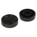 RS PRO Black Acetal Knurled Clamping Knob, Unthreaded Hole, Knob Diameter 26 mm, Thread Length 8mm 771-695