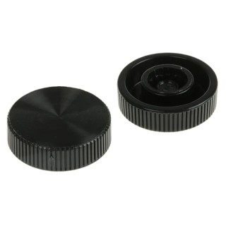 RS PRO Black Acetal Knurled Clamping Knob, Unthreaded Hole, Knob Diameter 26 mm, Thread Length 8mm 771-695