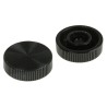 RS PRO Black Acetal Knurled Clamping Knob, Unthreaded Hole, Knob Diameter 26 mm, Thread Length 8mm 771-695