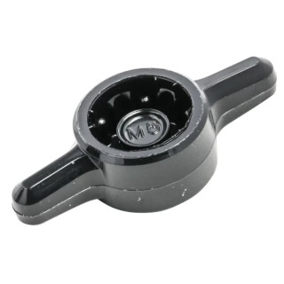 RS PRO Black Acetal Thermoplastic 2-Arm Clamping Knob, Unthreaded Hole 771-746