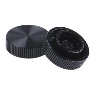 RS PRO Black Acetal Thermoplastic Knurled Clamping Knob 26 mm Diameter, 10mm Thread Length 771-702