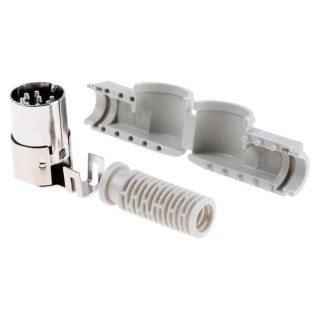 RS PRO 8 Pole Right Angle Standard DIN Plug DIN 45326 4A 34V AC/DC IP30 Cable Male 776-381