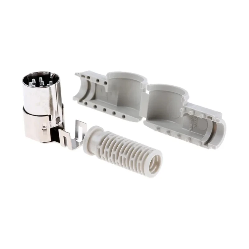 RS PRO 8 Pole Right Angle Standard DIN Plug DIN 45326 4A 34V AC/DC IP30 Cable Male 776-381