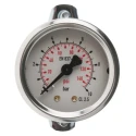 RS PRO Steel Analog 050 mm Dial Pressure Gauge, 1/8 in G Back Entry Connection, 10 bar, Accuracy ±2.5% 777-075