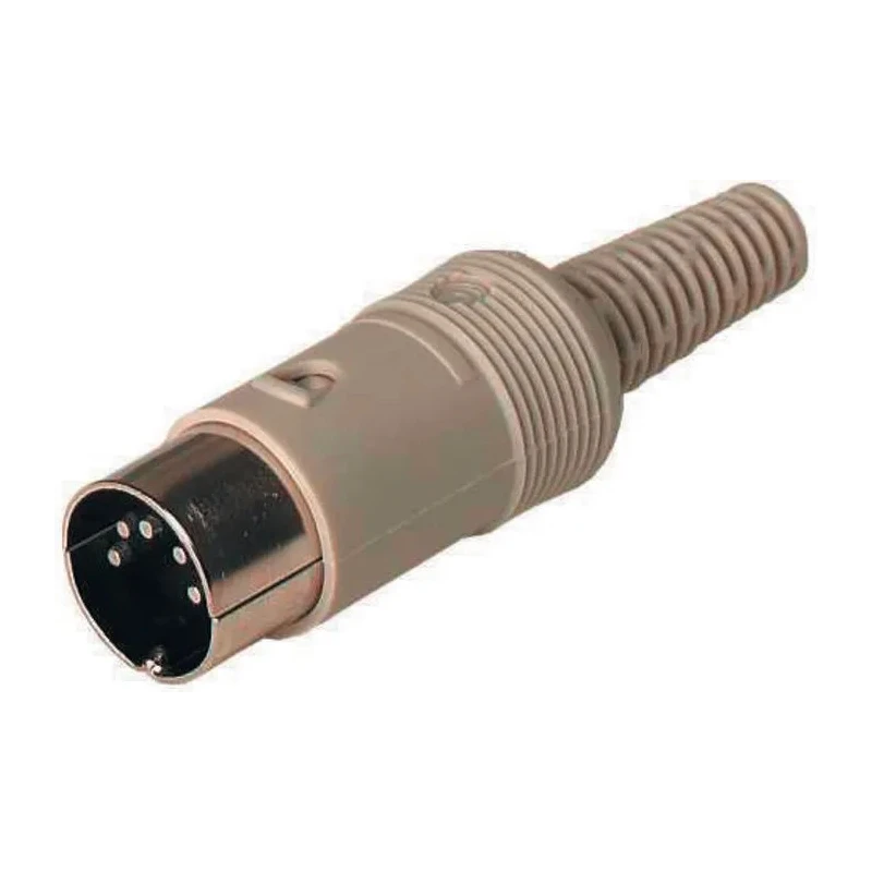 Hirschmann MAS 6 Pole Straight Miniature DIN Plug DIN 45322 4A 34V AC/DC IP30 Cable Male 930017517 MAS 60 grey