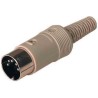 Hirschmann MAS 6 Pole Straight Miniature DIN Plug DIN 45322 4A 34V AC/DC IP30 Cable Male 930017517 MAS 60 grey