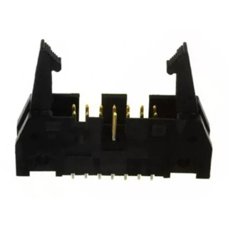 TE Connectivity AMP-LATCH Series Straight Through Hole PCB Header, 14 Contacts, 2 Row, 2.54 mm Pitch, 250V AC 5499922-2