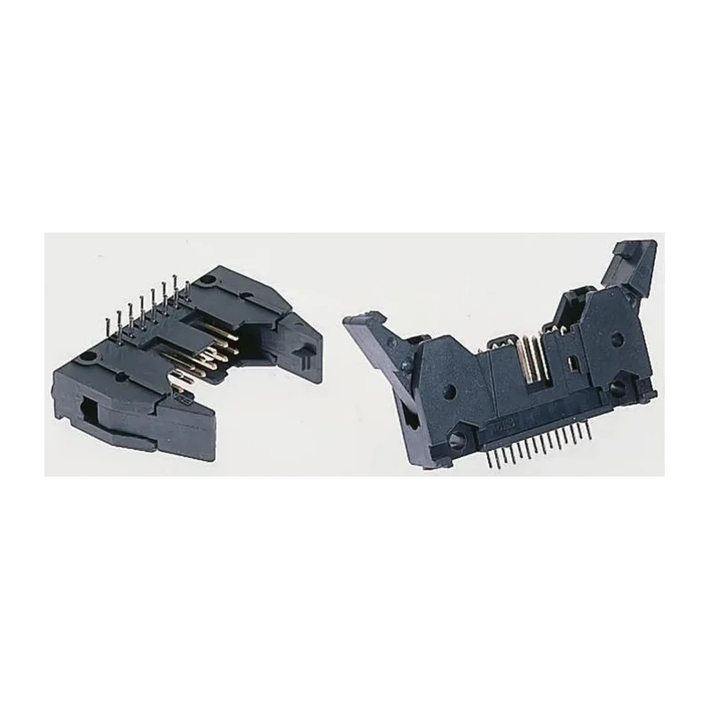 TE Connectivity AMP-LATCH Series Right Angle Through Hole PCB Header, 34 Contacts, 2.54 mm Pitch, 2 Row, Shrouded 5499786-8
