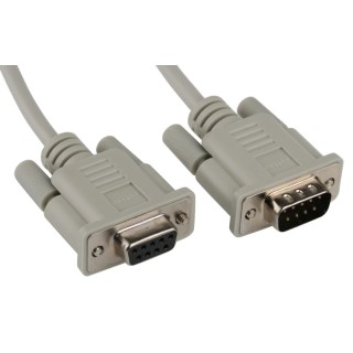 Roline Male D-Sub 9-Pin to Female DB9 Serial Cable 1.8m Grey Polyvinyl Chloride Jacket 11.01.6218-50