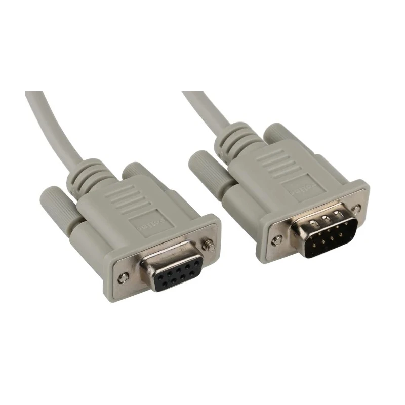 Roline Male D-Sub 9-Pin to Female DB9 Serial Cable 1.8m Grey Polyvinyl Chloride Jacket 11.01.6218-50