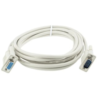 Roline VGA Cable Female Female HD15 to Male Male HD15, 3 m Grey, 300V HD15
