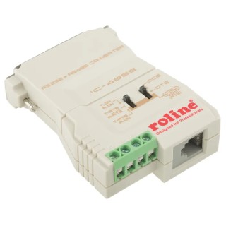 Roline RS485, RS232 Interface Converter, 2 Ports, 100kbps Baud Rate, Model 777-924