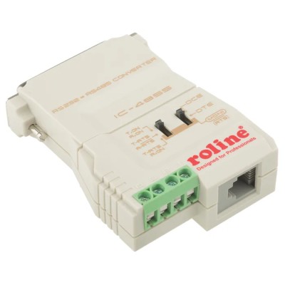 Roline RS485, RS232 Interface Converter, 2 Ports, 100kbps Baud Rate, Model 777-924