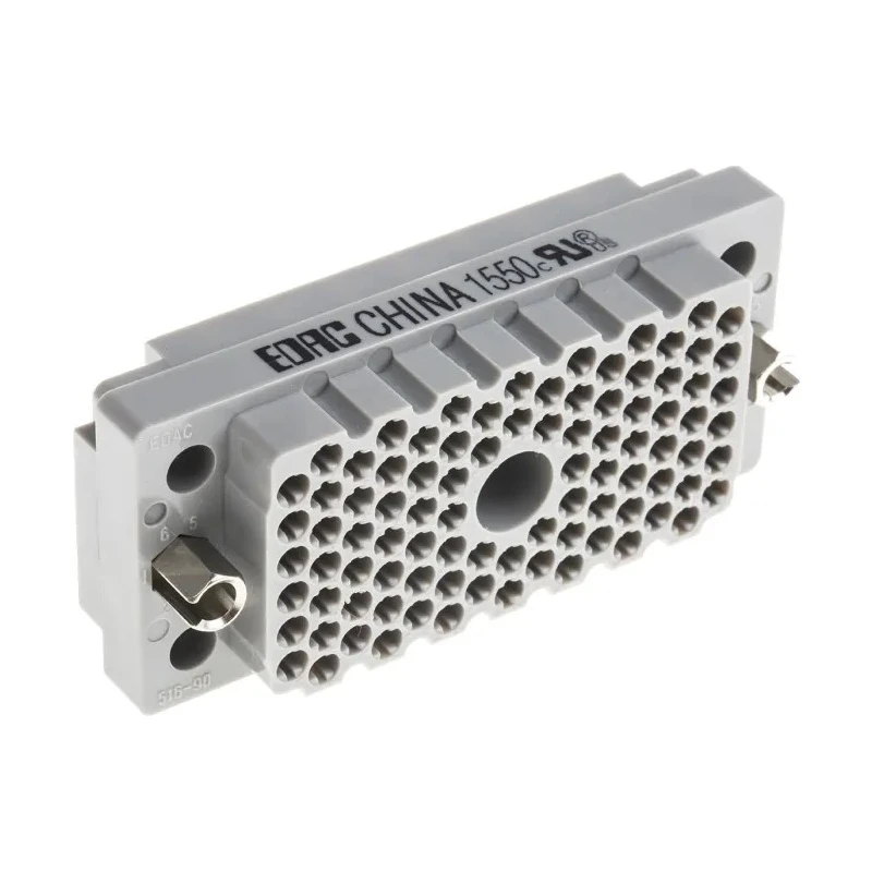 EDAC 516 Heavy Duty Power Connector 90 Contacts Straight Panel Female 8.5A Crimp Termination 2000Vrms 516-090-000-402